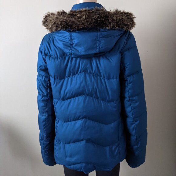 Tommy Hilfiger down puffer winter blue jacket coat, women's large - Picture 4 of 8